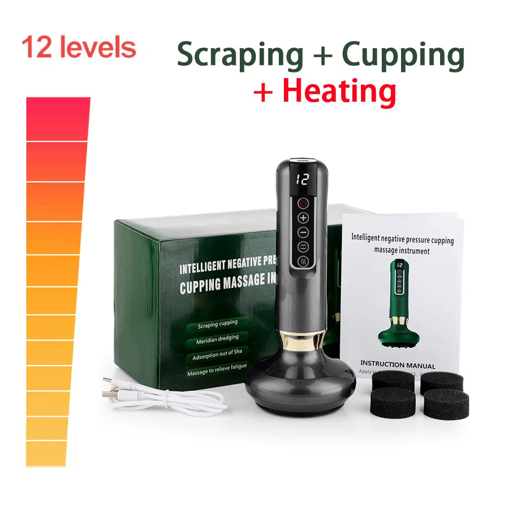 SculptEase™ Magnetic Cupping Massager: Rechargeable Body & Cellulite Scraping Machine